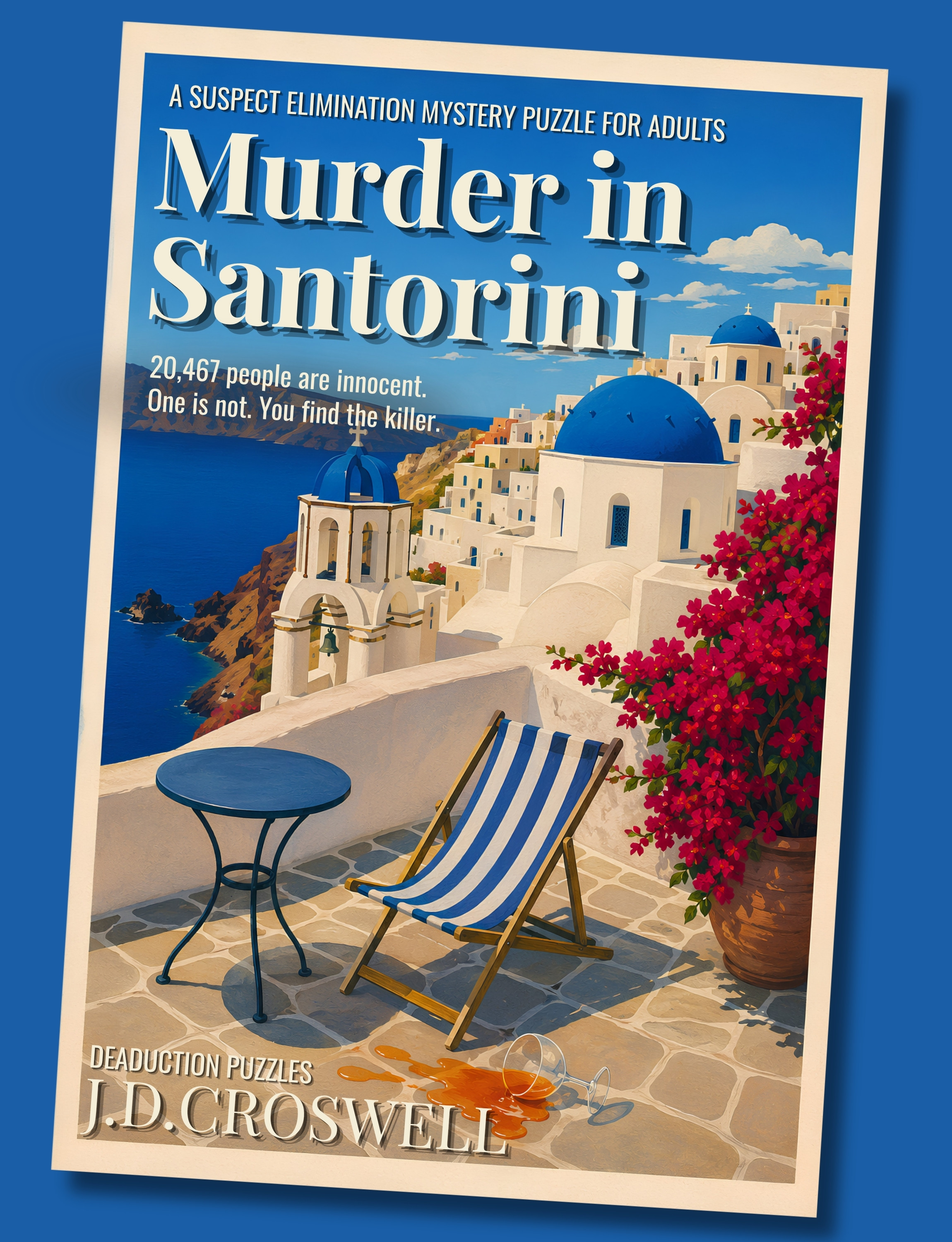 Murder in Santorini: A Suspect Elimination Mystery Puzzle for Adults